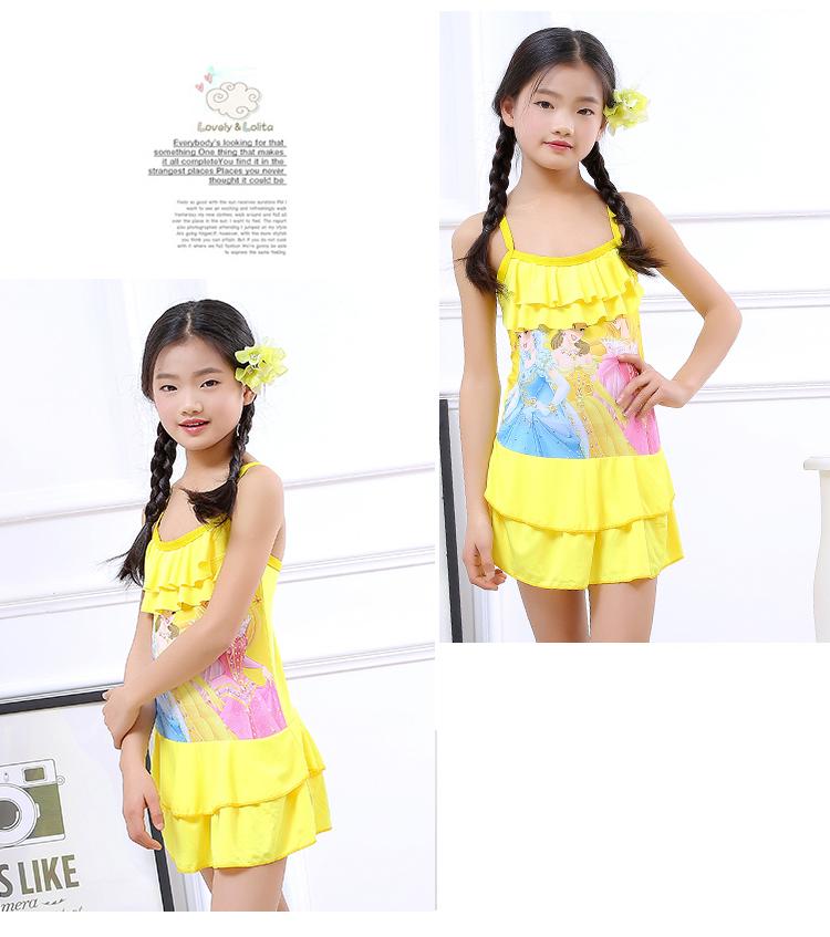 4-5-6-7-8-9 tuổi cô gái áo tắm trẻ em trẻ em bé gái dễ thương công chúa áo tắm trẻ em - Bộ đồ bơi của Kid mua do boi cho be
