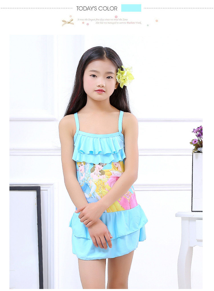 4-5-6-7-8-9 tuổi cô gái áo tắm trẻ em trẻ em bé gái dễ thương công chúa áo tắm trẻ em - Bộ đồ bơi của Kid mua do boi cho be