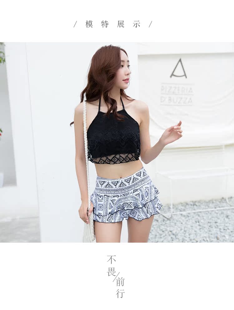 Áo tắm nữ mùa hè nữ sinh ba mảnh boxer Hàn Quốc Hàn Quốc là bộ đồ tắm mùa xuân nóng bỏng mỏng manh 	áo bơi 2 mảnh