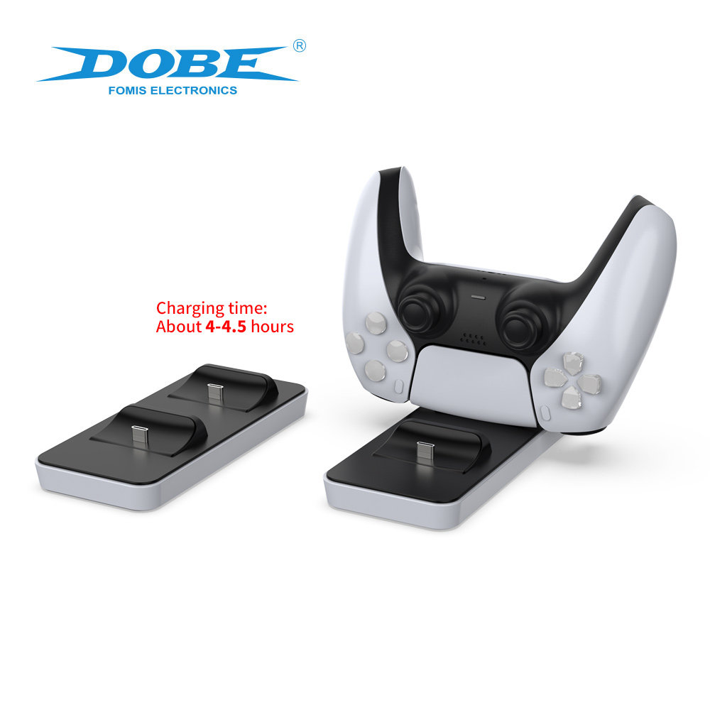 PS5 dual-charge PS5 wireless handlebar double seat charging PS5 gaming handle charging seat wireless handlebar charger