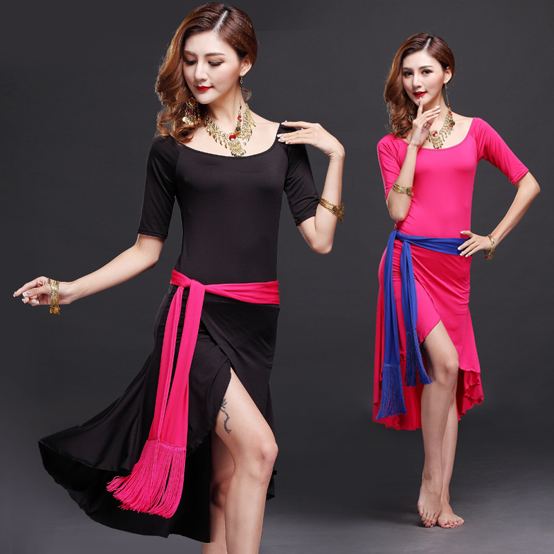 Oriental dance skirt belly dress show clothes practice dress dress send belt T710