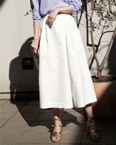 Small number of no tonic course Home Specialty Cabinet Texture with big code Female Japanese Casual Broadlegged Pants Skirt Pants