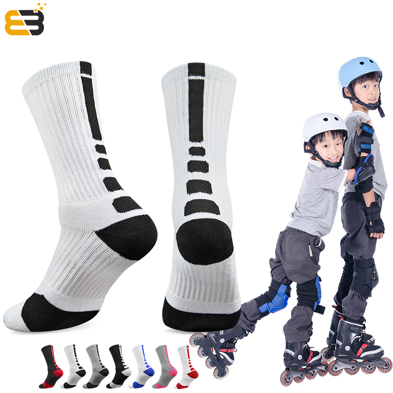 Children's Roller Skating Socks, Special Speed Skating Socks, Mid-Calf Sports Socks, Breathable and Non-Slip, Boys and Girls Skating Socks