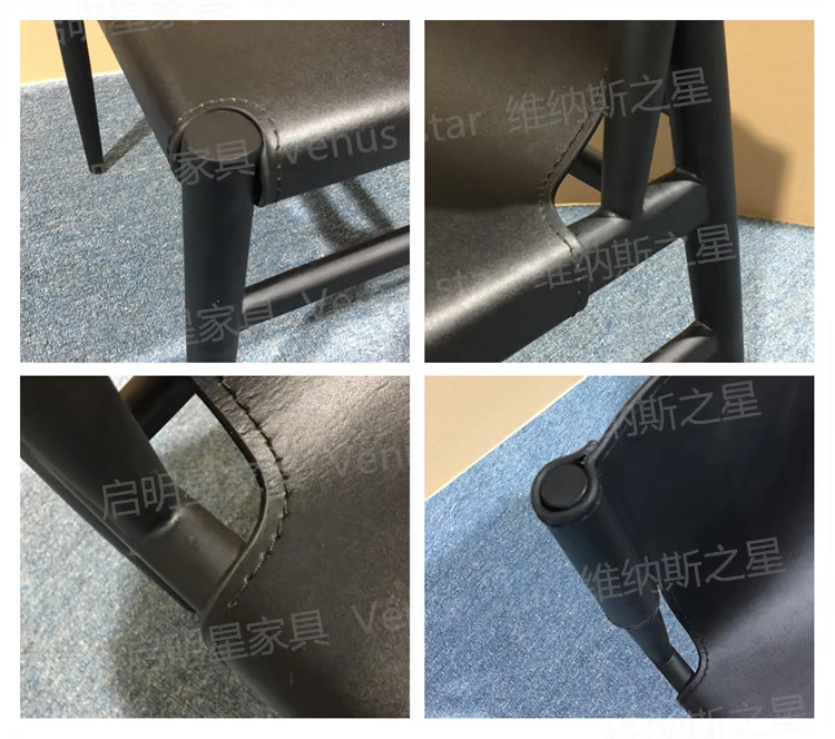 Nhà thiết kế gỗ cứng ghế da tùy chỉnh nội thất hiện đại tối giản da tựa lưng ghế giải trí ghế cuốn sách ghế ăn - Đồ nội thất thiết kế ghế cafe