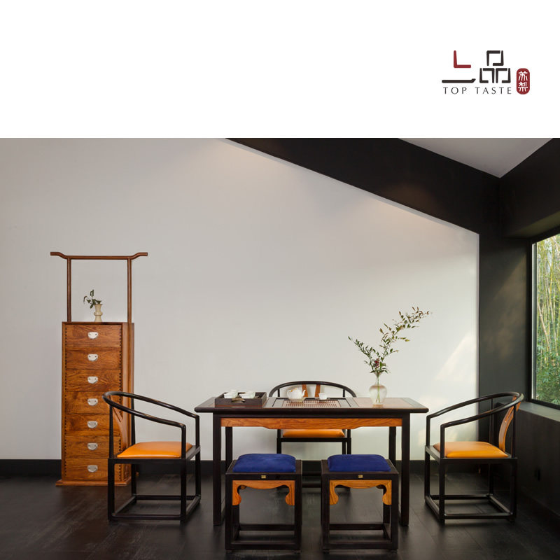 Su pear's furniture is home to new Chinese-style hedgehog purple sandalwood red wood teatai in memory of Jiangnan Tea Desk