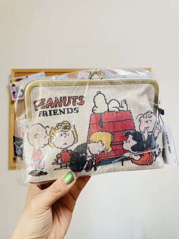 Japanese Sun Star Moomin Ami Snoopy Portable Storage Handkerchief Bag Storage Cosmetic Bag Pencil Case Double-Sided Embroidery