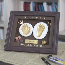 Baby hand and foot print mud hand and foot print permanent lanugo souvenir diy newborn baby full moon 100 days gift