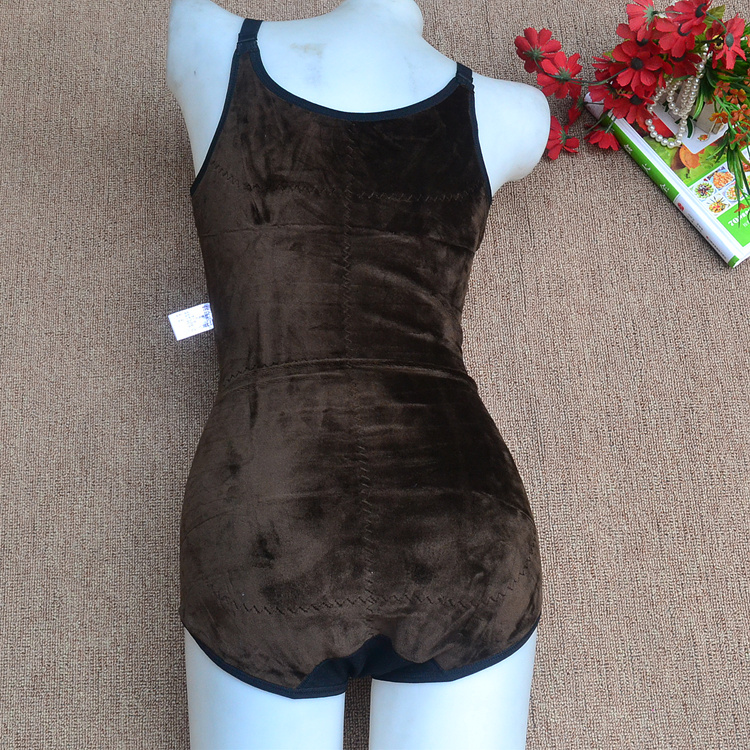 Phiên bản nâng cao của mùa thu và mùa đông dày cộng với nhung ấm tam giác Xiêm corset sling đồ lót nhiệt đàn hồi bó sát phụ nữ đồ ngủ cosplay