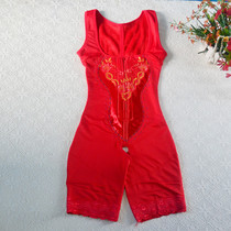 Winter Great Red Bright New Year Marriage Festive Thickening Plus Suede Warm Plastic Body Underwear Flat Corner Open Crotch Tight Clothing Boutique