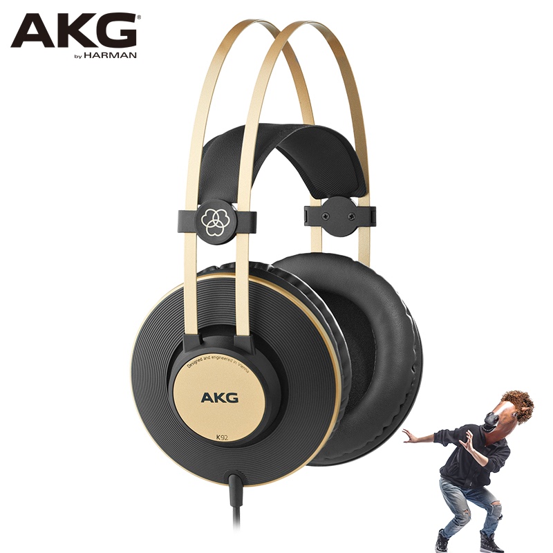 AKG K52/K72/K92 Professional Over-Ear Closed-Back Headphones for Mobile Phones, Computers, Music Mixing