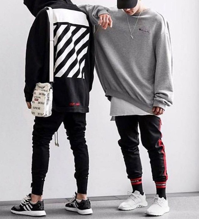 Harajuku Châu Âu và thương hiệu thủy triều Hoa Kỳ đã chết bay ván trượt trên đường phố nhảy đỏ BF với những chiếc áo len trùm đầu màu đen đường phố nam và nữ áo hoodie