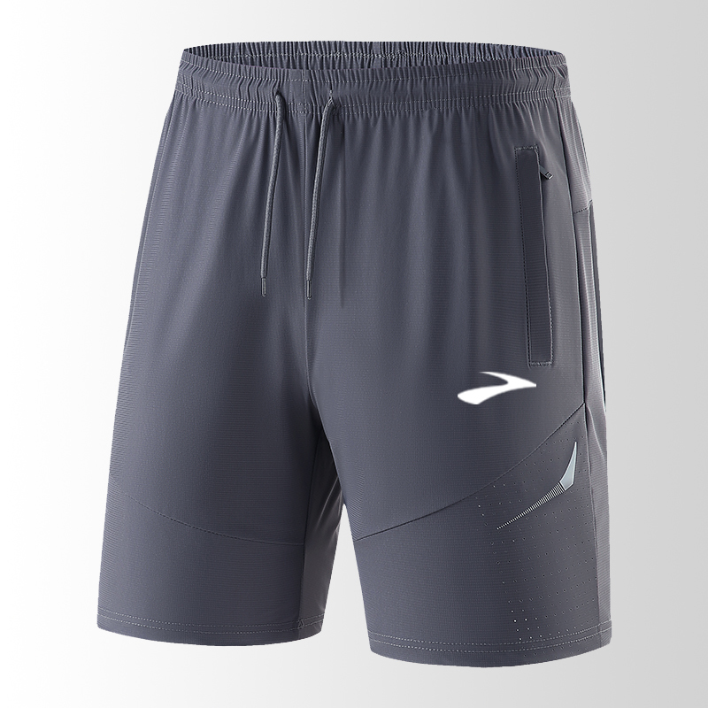 Summer Brooks Sports Shorts Men's Running Fitness Training Tennis Mesh Short Elastic Quick-Drying Five-Point Pants
