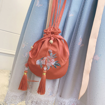 Children Hanfu small bag Red children ancient style bag embroidery summer fashion 2021 new costume with bag