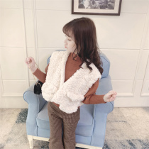 The girls vest wear fleece 2021 autumn and winter New fashionable foreign style children late autumn plus velvet coat