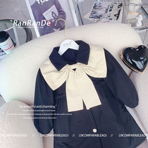 Girls windbreaker jacket winter style 2022 hot style new foreign style quilted little girl winter clothes childrens padded clothes autumn and winter