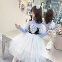 Children Spring and Autumn Dress Sequins 2021 New Little Girl Skirt Frozen Girls Aisha Dress
