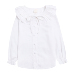 Áo sơ mi trắng trẻ em 2019 xuân hè mới cho bé gái Hàn Quốc chạm đáy áo cotton nữ bé bé áo dài tay - Áo sơ mi quần áo bé gái Áo sơ mi