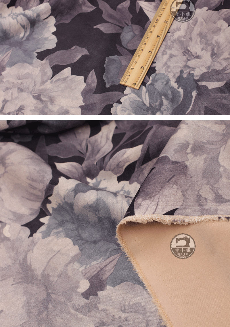 Cửa hàng thủ công của cô Ling Vải da lộn dày hai tông màu hoa hồng Thu và đông vải cotton