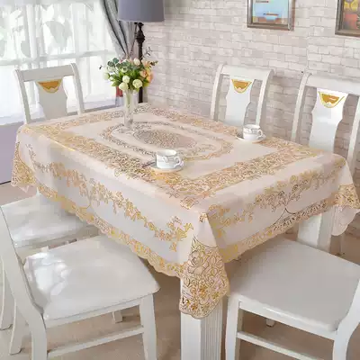 Hot stamping tablecloth waterproof and oil-proof disposable tablecloth PVC rectangular European tea table mat high temperature resistant placemat