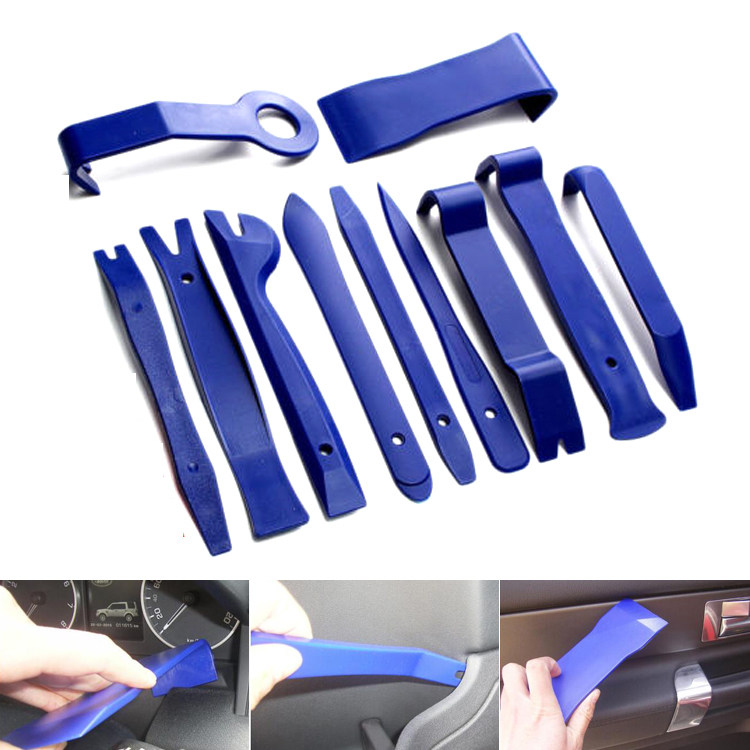 Car dent repair tool audio interior disassembly blue board 11-piece set buckle board dismantling modification