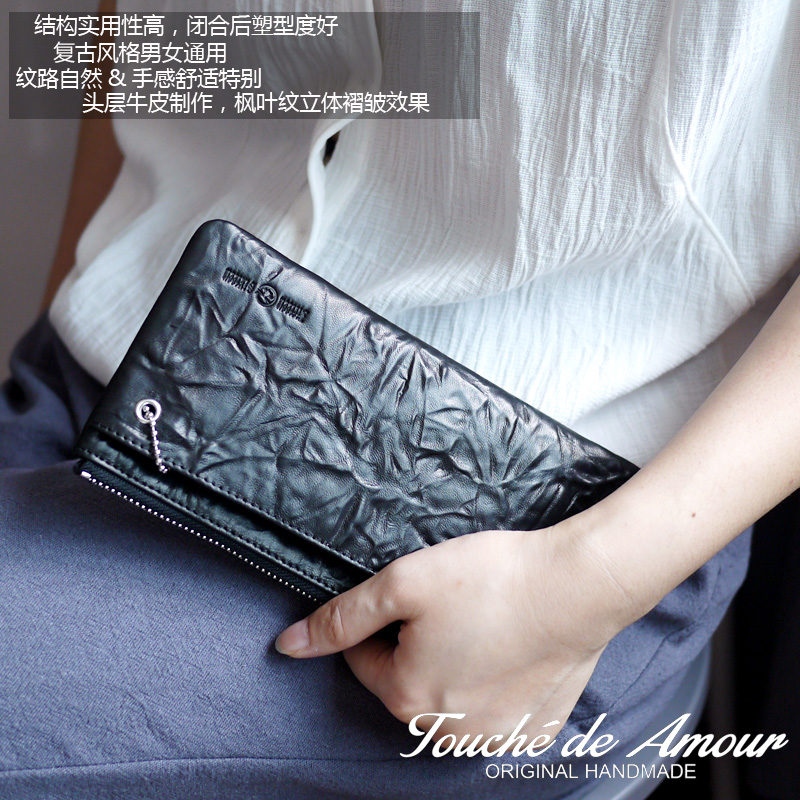 2019 new retro personality head layer goat leather handbag mobile phone bag iphoneXR bag mate20 pro