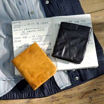 Original hand-made bull wallet male and female casual retro fur wallet Japanese trendy wealth pocket short