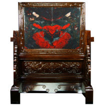 Orphan Collection Special Offer Natural Pattern Cornucopia Guilin Bloodstone Red Jasper Carvings Screen Ornaments Plate