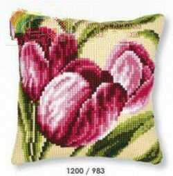 5627zz-Tulip embroidery drawing of the Cross Embroidery redrawing the source file XSD