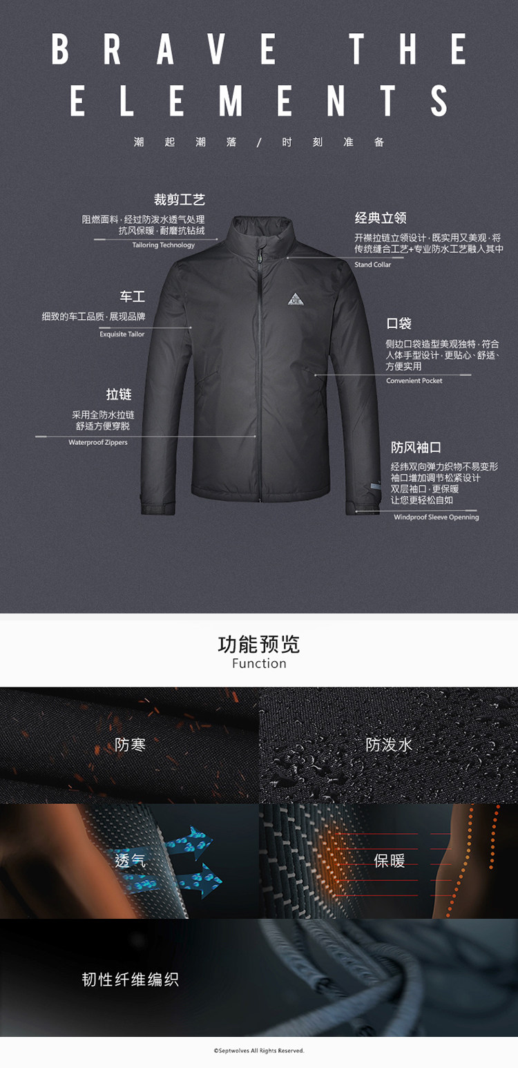 Blouson homme SEPTWOLVES    - Ref 3119653 Image 9