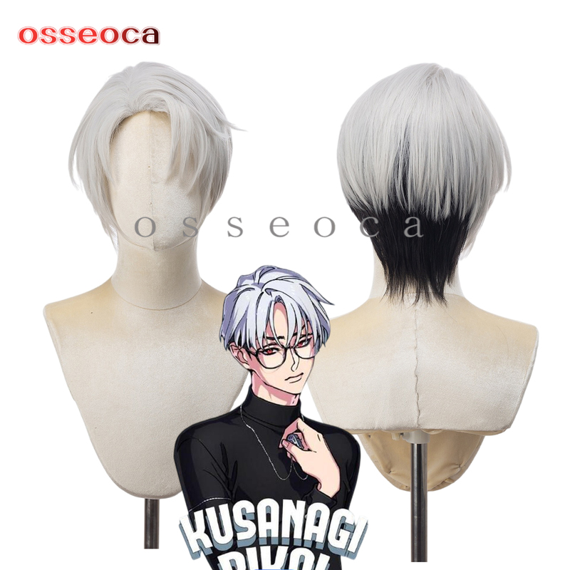 Osseoca Charisma Kusanagi Understanding Gray-Black Short Hair with Bangs Cosplay Wig