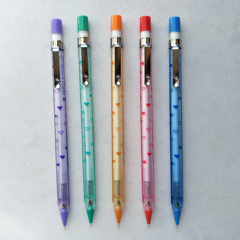 Japan ZEBRAZebra 0 5 Leqi M-1403 Classic Nostalgia 5 Color Heart Rod Mechanical Pencil 0 7MM
