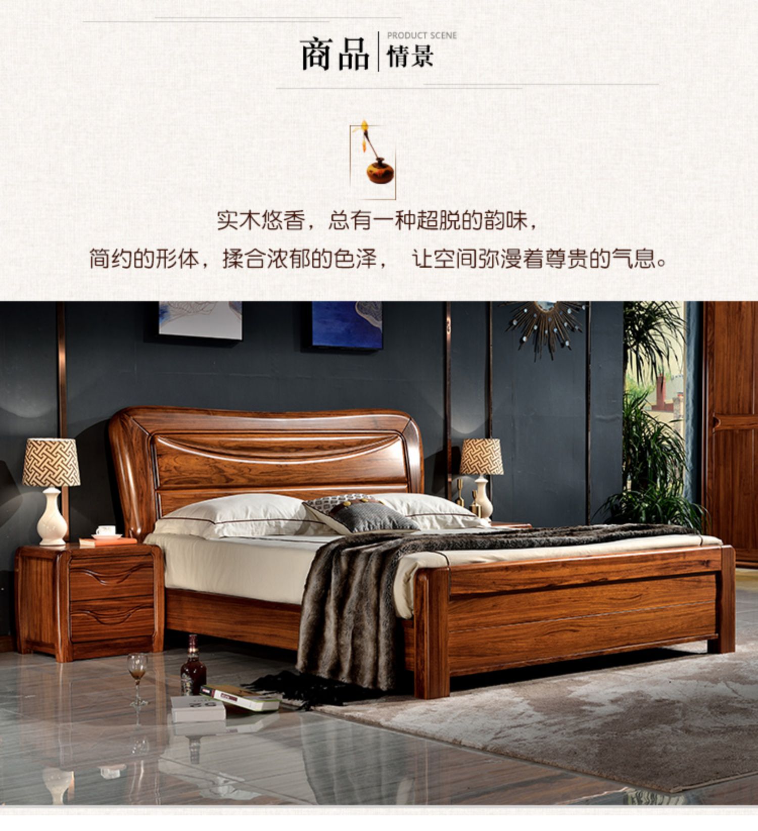 Đặc biệt Ugyen giường gỗ giường gỗ 1,8 m 1,5 đơn hoặc kép hộp cao đồ nội thất giường hôn nhân lưu trữ - Giường mẫu giường cưới đẹp