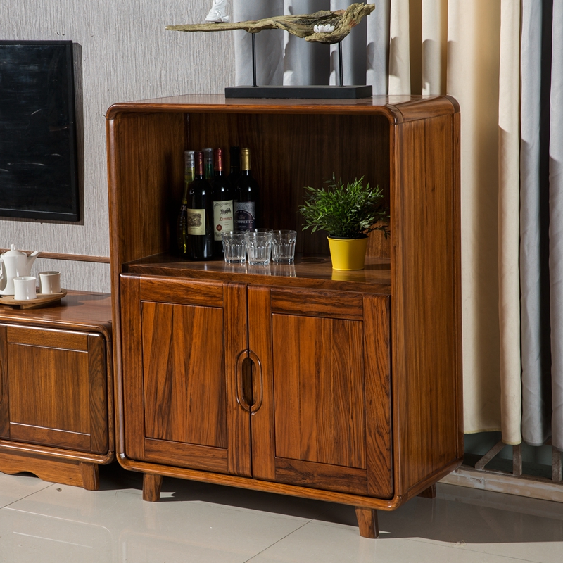 Solid wood black gold wood low cabinet hall cabinet dining cabinet storage cabinet base cabinet TV cabinet combination