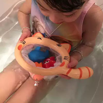Baby bath toy set Floating children baby fishing fish playing water toys playing water girl boy little yellow duck