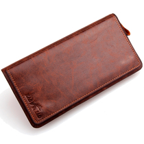 Upscale mens hand grip bag zipped buckle handbag long wallet mobile phone bag card bag casual hand grab bag