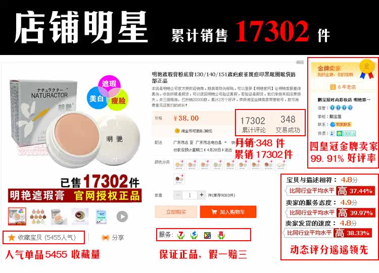  明艳自然美 销量