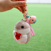 Small hamster wool suede toy bag pendant car key button paparazzi doll mini lovers gift men and women