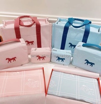 H new high-setting two-color pony pattern mommy bag external travel diaper bag milk powder large capacity multi-function