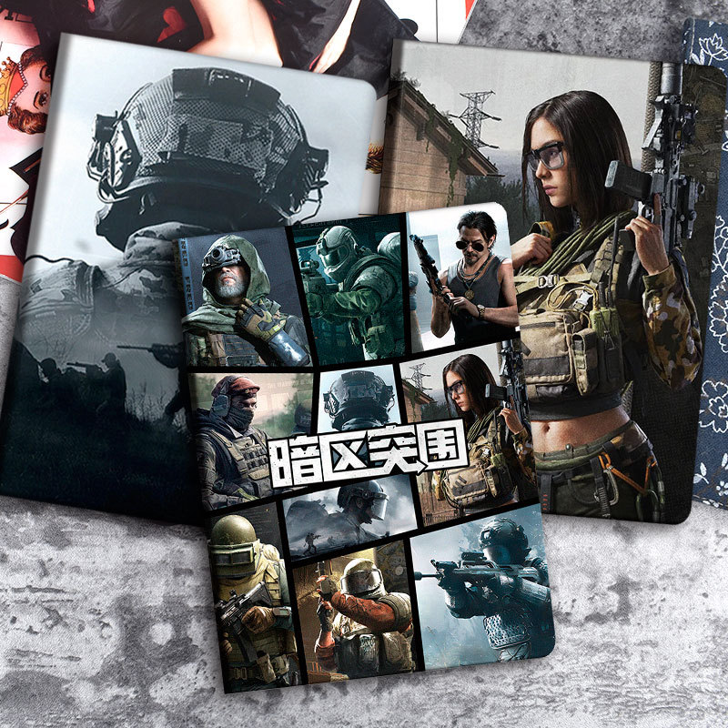 Dark Zone Breakthrough iPad Pro 2025 Protective Case 10Th Generation Men's Group Dos Air6 Tablet Case 11inch Gaming Peripheral Mini345 Mini6 Female Black Kati 10.2 Compatible with Xiaomi Tablet 7