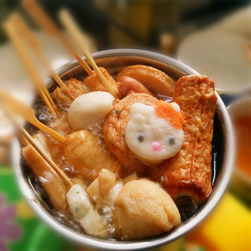 711 Japanese ODEN ingredients ~ Convenience store Oden combination good stewed Oden set skewer 500G free soup