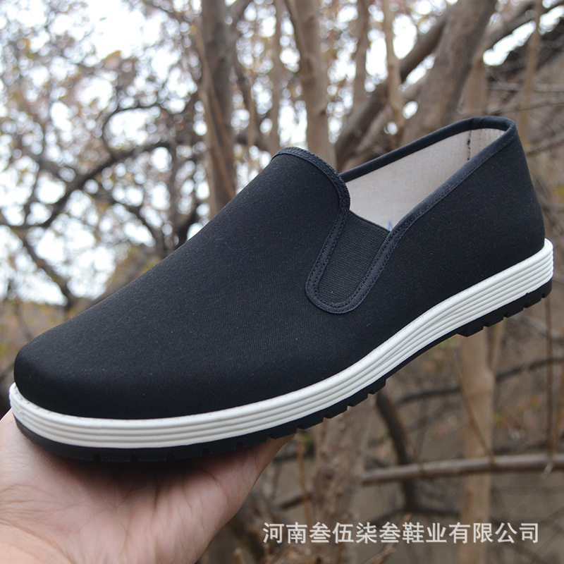 2019 spring, autumn and summer 20 new linen shoes black old Beijing craft cloth shoes rubber sole non-slip wear-resistant