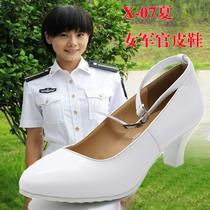  20a womens spring and autumn leather shoes summer professional foot cover work white womens shoes with sweet tips