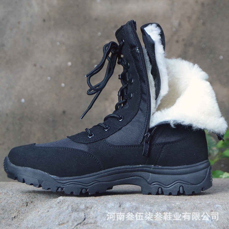 Men's special forces ultra-light combat boots men's high-top warm wool boots winter snow boots tactical boots desert boots