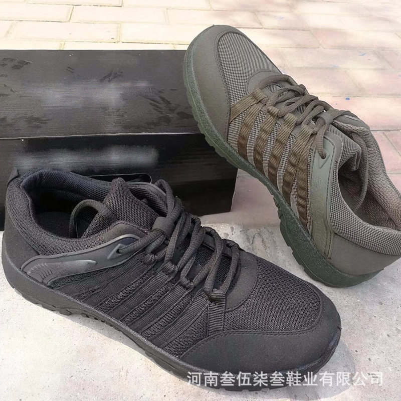 Ultra light low security tactical boots black canvas breathable combat training shoes summer mesh ground service training security shoes