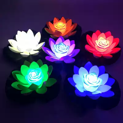 Dingcheng new LED Lotus lotus lamp River lamp wish blessing lamp with battery EVA water floating material