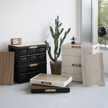 Household foldable plastic storage finishing artifact outdoor camping storage box toy closet clothes snack box