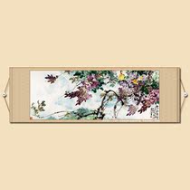 Purple Gas East Come Living Room With Five Feet Banner Scroll Flower Bird Soft Framed Family Hang Painting Country Painted Fields Rain-Lin