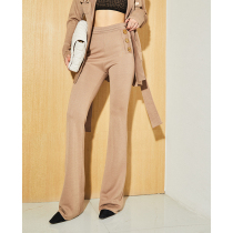 Z Boss slim trousers three-color jacquard 600g fabric texture waist texture mulberry silk casual pants women