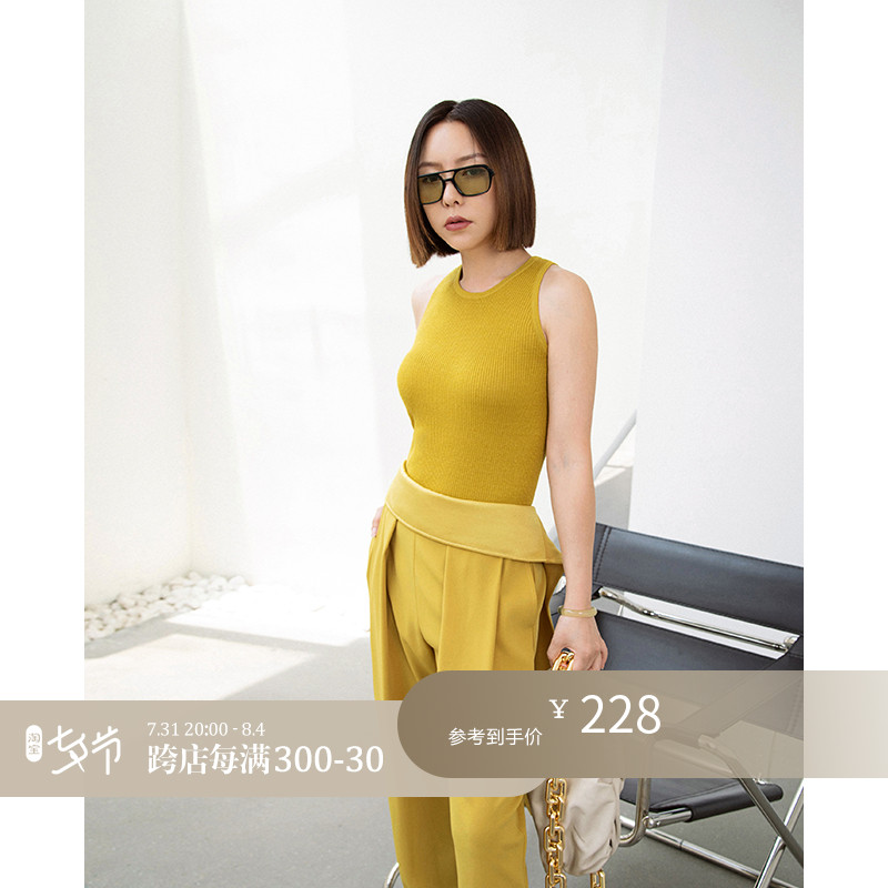 Z boss D Card Texture France Linen Silk micro overdraft sweatshirt for extremely simple piece of artificial vest woman