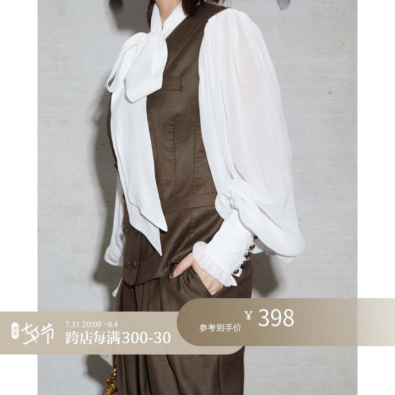 Z boss's retro-style commuter horse chia wool double-row buckle splicing to fix up for women's horse chia